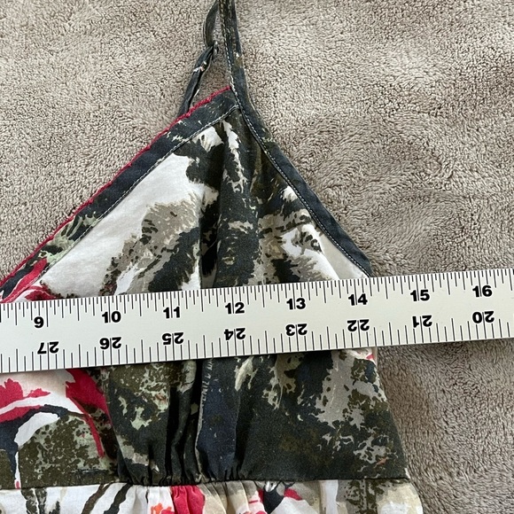 Tailor Vintage Cotton Flamingo Spaghetti Strap Maxi Dress Hawaiian Tropical Boho - Picture 12 of 13